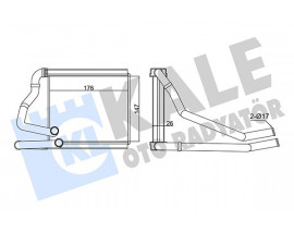 KALORİFER RADYATÖRÜ HONDA JAZZ 1.4L L13Z1 GE6 08- / CITY 1.4L L13Z1 GM1 08- - ALEMİNYUM