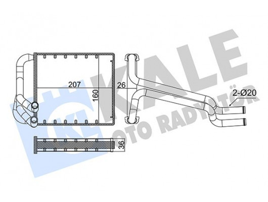 KALORİFER RADYATÖRÜ HYUNDAI ELANTRA 1.6L G4FG 11-14 - ALEMİNYUM