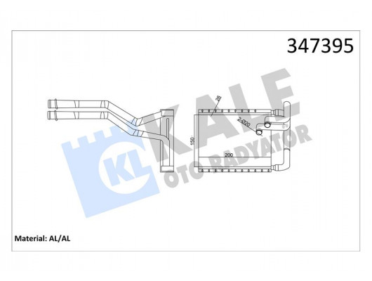 KALORİFER RADYATÖRÜ HYUNDAI İ30 1.4L 1.6L G4FA G4FC benzinli 07-12 1.6L D4FB dizel 07-11 - ALEMİNY UM