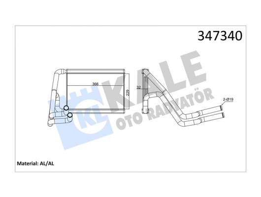 KALORİFER RADYATÖRÜ HYUNDAI İX35. TUCSON 1.6L G4FD GDİ 11-15 2.0L D4HA CRDİ 10-15 / KIA SPORTAGE 1.6 L G4FJ T-GDI 11-15 2.0L D4HA CRDİ 10-15 - ALEMİNYUM