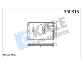 KALORİFER RADYATÖRÜ HYUNDAI MATRIX 1.5L CRDI 01- 1.6L G4ED 01-10 - ALEMİNYUM