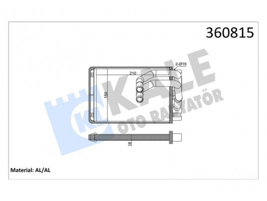 KALORİFER RADYATÖRÜ HYUNDAI MATRIX 1.5L CRDI 01- 1.6L G4ED 01-10 - ALEMİNYUM