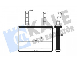 KALORİFER RADYATÖRÜ HYUNDAI STAREX 2.5L D4BH. 4D56 TC TCI 04-10 H100 2.5L D4BH Kamyonet 04-12 / KIA BONGO K2500 2.5L D4BH TCİ 03- - ALEMİNYUM