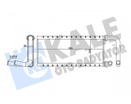 KALORİFER RADYATÖRÜ ISUZU NPR75 5.2L 4HK1 Euro4-5 04- BORULU - ALEMİNYUM