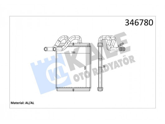 KALORİFER RADYATÖRÜ KIA SORENTO 2.4L G4CS G4JS benzinli 02- 2.5L CRDI D4CB 140hp 03- - ALEMİNYU M