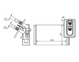 KALORİFER RADYATÖRÜ KNG-KNG EXPRESS 1.4-1.6 16V-1.5 DCI-1.9DTI-1.9DCI 234x158