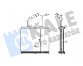 KALORİFER RADYATÖRÜ MAZDA 323 FAMILIA 1.5L Z5 16V DOHC BA12 96-98 / LANTIS 1.8L BP DOHC BA14 96-98 - ALEMİNYUM