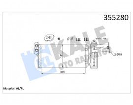 KALORIFER RADYATORU MERCEDES SPRINTER B901 B905 . VW LT 28-35-46