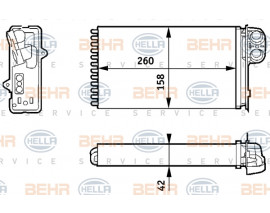 KALORİFER RADYATÖRÜ MGN 97-99 SCENIC 01-03 1.4-1.6-1.9-2.0 16V 260x158