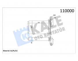 KALORİFER RADYATÖRÜ MGN I-CLIO I-R19 234x157X42 2 SIRA CU PL