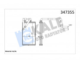 KALORİFER RADYATÖRÜ MITSUBISHI ASX 1.6L 4A92 GA1W 4x2 10- / OUTLANDER 2.0L 4B11 CW4W turbo 4x4 07-1 2 / LANCER 1.6L 4A92 CY1A 10- 1.5L 4A91 CY2A 08 / PEUGEOT 4007-4008