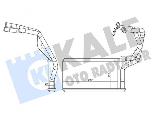 KALORİFER RADYATÖRÜ MITSUBISHI L200 2.5L 4D56T DI-D CR 4X2 4X4 KA4T KB4T 07-14 - ALEMİNYUM