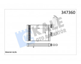 KALORİFER RADYATÖRÜ MITSUBISHI LANCER 1.3L 4G13 CS1A 03-07 1.6L 4G18 CS3A 03-07 / EVO 8 - 9 / OUTLAN DER 2.0L 4G63 DOHC CU2W 02-06 / 2.4L 4G69 CU5W 03-07- ALEMİNYUM