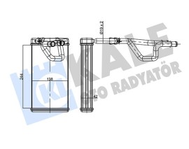 KALORIFER RADYATORU NISSAN NAVARA NP300 06 PATHFINDER III R51 05 2.5dCi 3.0dCi BORULU 244X138X42