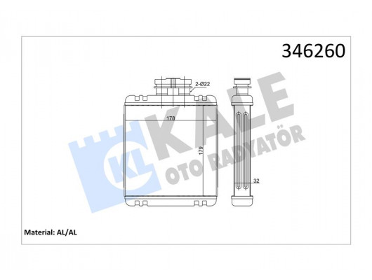 KALORİFER RADYATÖRÜ POLO-IBIZA IV-FABIA-CORDOBA-1.2 12V-1.4 16V1.6 16V-1.4TDI-1.9TDI