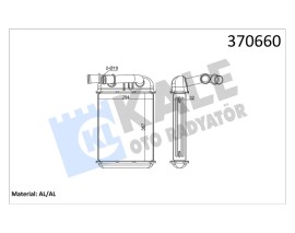 KALORİFER RADYATÖRÜ Q7-TOUAREG 3.0TDI V6 24V 06-15 CAYENNE 3.0 DIESEL 3.6 10 BORULU 367X294X32