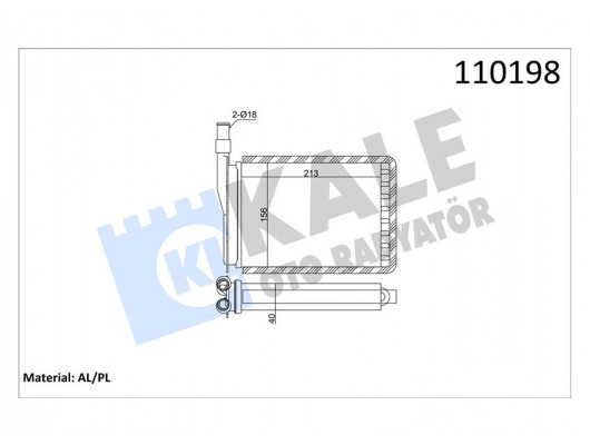 KALORİFER RADYATÖRÜ R9-R11-EXP 212x156 2 SIRA AL PL SİSTEM