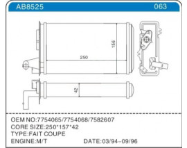 KALORİFER RADYATÖRÜ TEMPRA 1.6i 90-93