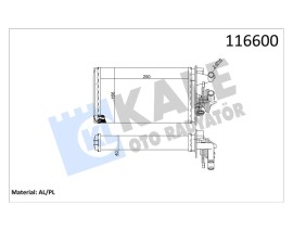 KALORİFER RADYATÖRÜ TMPR-TİPO-145 95-01 146 94-01 155 92-97 250x158x42 MUSLUKLU