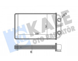 KALORİFER RADYATÖRÜ TOYOTA HILUX 2.4L 2L-T LN145 4x2 97-04 - ALEMİNYUM