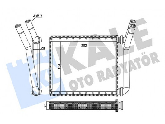 KALORİFER RADYATÖRÜ TOYOTA HILUX VIGO 2.5L 2KDFTV KUN15. KUN25. KUN35 3.0L KUN26 05-15 - ALEMİNYUM