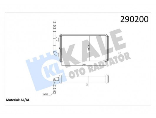 KALORIFER RADYATORU TRANSIT 2.0 2.5D 85 92 T12 T15 92 00 ALIMINYUM BRAZING