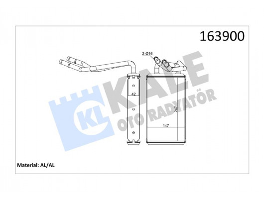 KALORIFER RADYATORU TRANSIT V347 06 KLIMALI