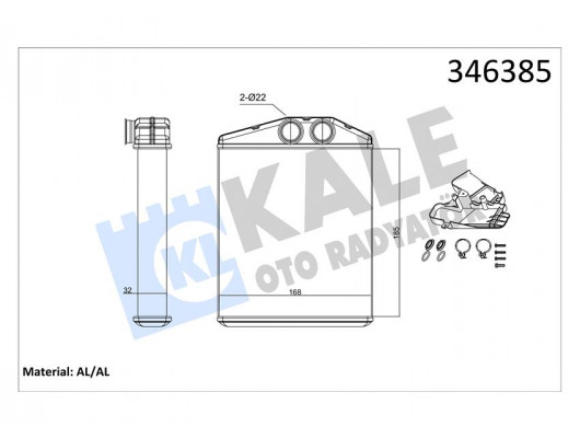 KALORİFER RADYATÖRÜ VECTRA C 02 SIGNUM 03 Z18XER 185x169
