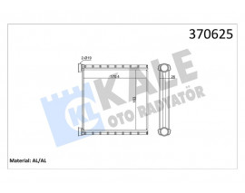 KALORİFER RADYATÖRÜ VW CRAFTER 2.0TDI 18 BORUSUZ BRAZING AL-AL 26MM