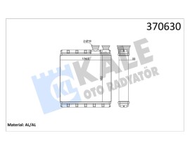 KALORİFER RADYATÖRÜ VW POLO T-CROSS-SEAT ARONA IBIZA V 1.0 1.5TSI 1.6TDI 17 AUDI 2.5 3.0 3.5 4.0TFSI 18 BORUSUZ SAĞDAN DİREKSİYONLU ARAÇLAR İÇİN BRAZING AL 160x174.5x33
