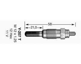 KIZDIRM BUJİSİ CADDY-GOLF3-PASSAT-T4 1.9-2.4 TDI 1Y-AAZ-AJA-AAB