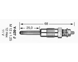 KIZDIRMA BUJİSİ Y-927J CLIO I-MGN I-MGN SCENIC 1.9