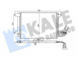 KLİMA KONDENSERİ A3-LEON-TOLEDO-OCTAVIA-CADDY III-GOLF V-VI-JETTA IV-TOURAN AL/AL 580x391x16