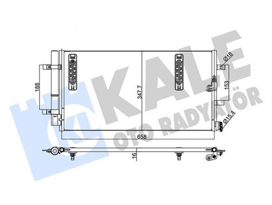 KLİMA KONDENSERİ A4-A5-A6-A7-Q5 AL/AL 645x344x16