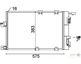KLİMA KONDENSERİ ASTRA G-ZAFIRA 1.2 16V-1.4 16V-1.6 16V-1.8 16V-2.0 16V 540x380 x16
