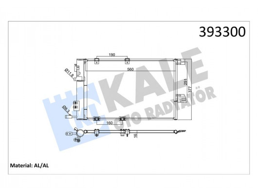 KLİMA KONDENSERİ ASTRA G-ZAFIRA 1.2 16V-1.4 16V-1.6 16V-1.8 16V-2.0 16V AL/AL 580x378x16