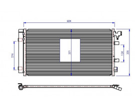 KLİMA KONDENSERİ BRAZİNG MGN III-SCENIC III 1.6 16V-2.0-1.5DCI-1.4TCE 690x347x16