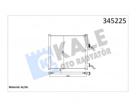 KLİMA KONDENSERİ FORD KA 1.3i-1.6i 96-08 381x445x16 AL/AL