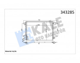 KLİMA KONDENSERİ JETTA 10 582x378x16 AL/BRZ