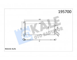 KLİMA KONDENSERİ LINEA 1.3 JTD 628x305x12 1 SIRA ALB SİSTEM