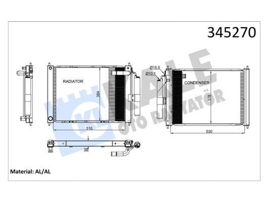 KLİMA KONDENSERİ NISSAN MİCRA 1.2-1.4 16V 02-10 RADYATÖR-KLİMA BİRLEŞİK OTO.-MEK. AL/AL