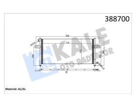 KLİMA KONDENSERİ NISSAN PICKUP 2.4i-2.5D 98 AL/AL 710x328x20