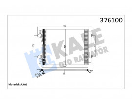 KLİMA KONDENSERİ PASSAT 05 1.4TSI-1.8TSI-2.0TSI-3.2FSI-3.6FSI 575X460X16 AL/AL