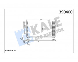 KLİMA KONDENSERİ VOLVO S40 I-V40 AL-AL 628X348X16