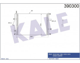 KLİMA KONDENSERİ VOLVO S60 I-S80 I-V70 II-XC70 CROSS COUNTRY AL-AL TÜPLÜ 659X418X20