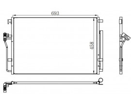 KLİMA KONDENSERİ VW CRAFTER-SPRİNTER 672X460X16 OTO.-MEK.