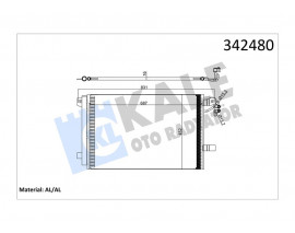 KLİMA KONDENSERİ VW MULTIVAN V-TRANSPORTER T5 BOX-BUS AL-AL