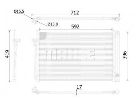 KLIMA RADYATORU BMW M54 N62 N73 E60 E65 E63 E64