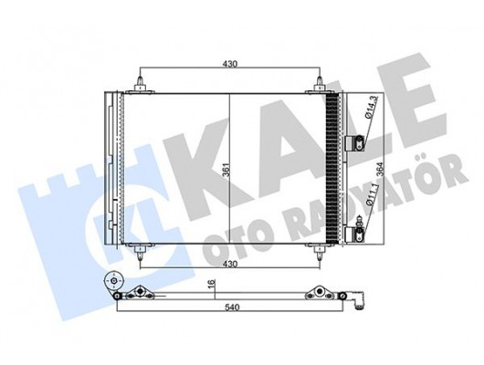 KLİMA RADYATÖRÜ KONDENSER PEUGEOT P307-P307 SW CITROEN C4-C5 2.0 HDI 01- AL/AL
