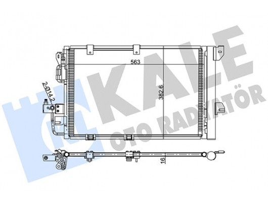 KLİMA RADYATÖRÜ KONDENSERİ ASTRA G-ZAFIRA 1.2 16V-1.4 16V-1.6 16V-1.8-2.0 16V AL/AL 573x383x16